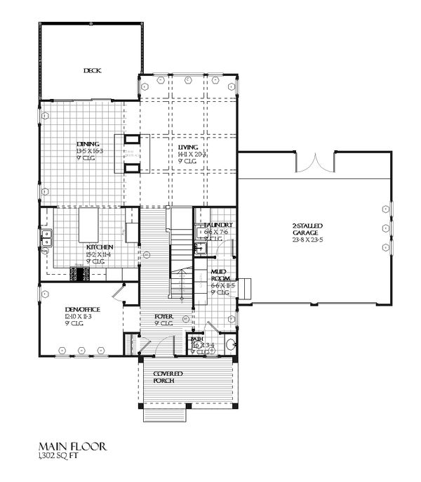 Prairie Floor Plan - Main Floor Plan #901-49