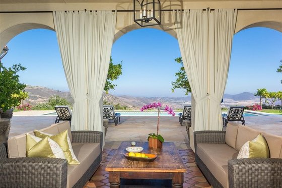 Exterior - Covered Porch 1 for Mediterranean House Plan #484-8 - 4 bed, 5 bath