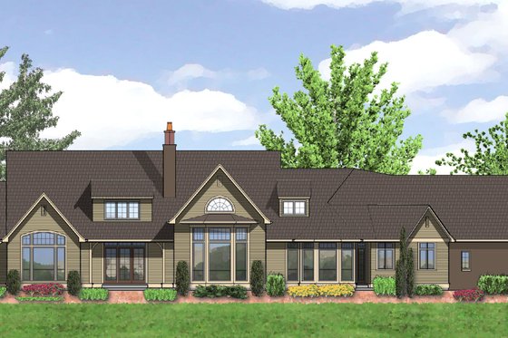Exterior - Rear Elevation for Craftsman House Plan #48-622 - 4 bed, 4.5 bath