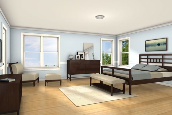 Interior - Master Bedroom 3 for Farmhouse House Plan #497-63 - 3 bed, 2.5 bath