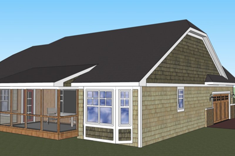 Dream House Plan - Exterior - Other Elevation 2 for Craftsman House Plan #51-516 - 3 bed, 2 bath