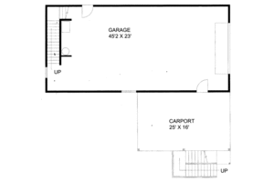 Floor Plan - Lower Floor for Traditional House Plan #117-791 - 2 bed, 1 bath