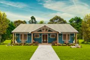 Craftsman Style House Plan - 3 Beds 2.5 Baths 2270 Sq/Ft Plan #54-591 Exterior 
