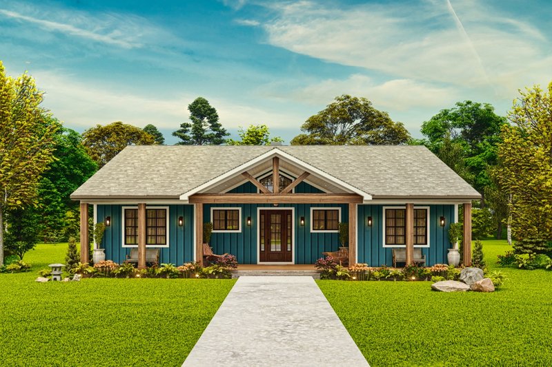 House Design - Exterior - Front Elevation 3 for Craftsman House Plan #54-591 - 3 bed, 2.5 bath