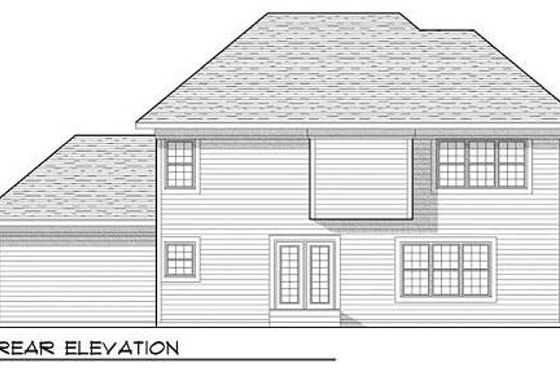 House Plan Design - Exterior - Rear Elevation for Craftsman House Plan #70-933 - 3 bed, 2.5 bath