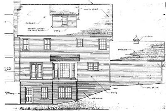 Exterior - Rear Elevation for Victorian House Plan #10-219 - 3 bed, 2.5 bath