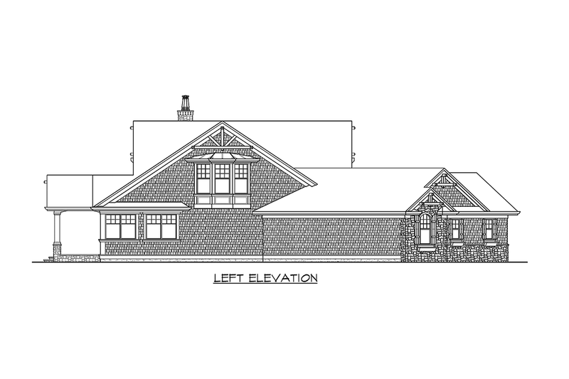 House Blueprint - Exterior - Other Elevation 1 for Craftsman House Plan #132-211 - 4 bed, 4 bath