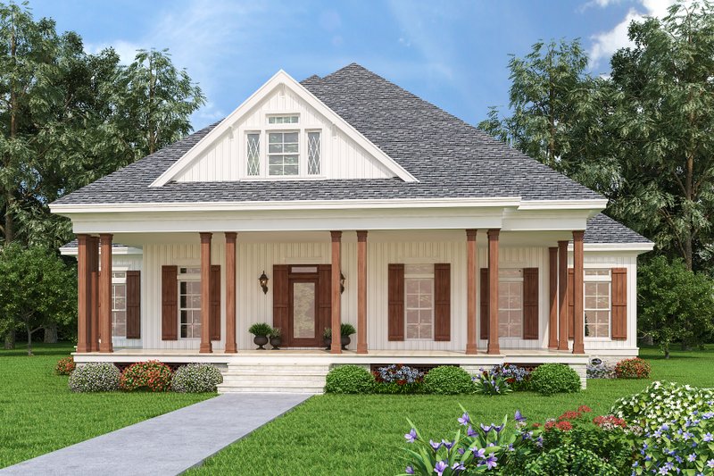 Home Plan - Farmhouse Exterior - Front Elevation Plan #45-597