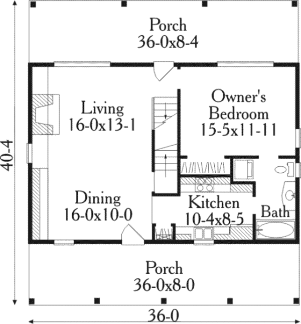 Farmhouse Floor Plan - Main Floor Plan #406-178