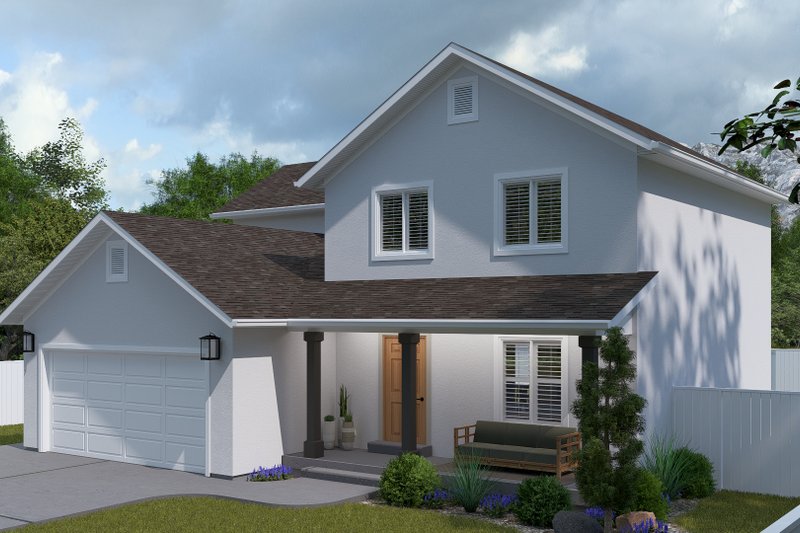 House Design - Exterior - Front Elevation 3 for Traditional House Plan #1060-385 - 3 bed, 2.5 bath