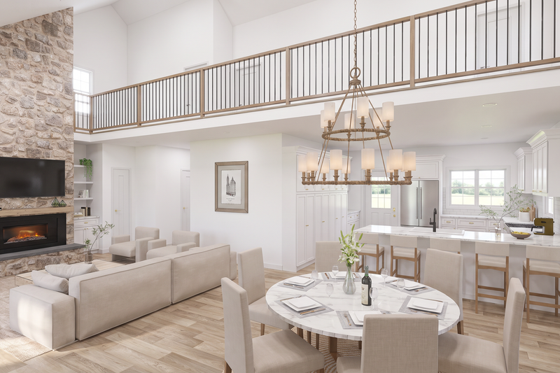 House Blueprint - Interior - Dining Room 1 for Farmhouse House Plan #923-511 - 2 bed, 2 bath