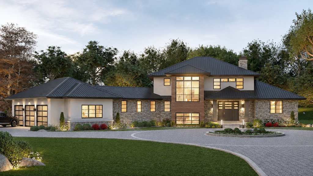 Exterior - Front Elevation 2 for Contemporary House Plan #928-363 - 4 bed, 3.5 bath