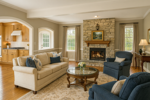 Interior - Family Room for Farmhouse House Plan #1115-11 - 3 bed, 2.5 bath