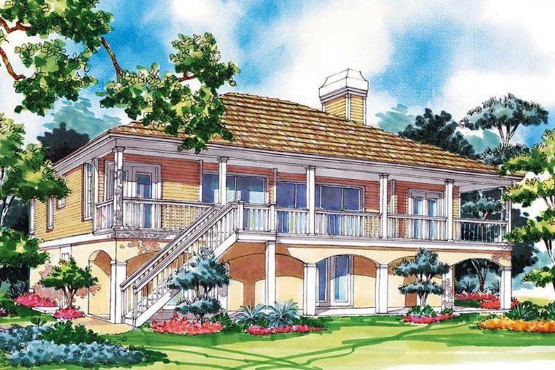 Home Plan - Exterior - Rear Elevation for Colonial House Plan #930-30 - 3 bed, 2 bath