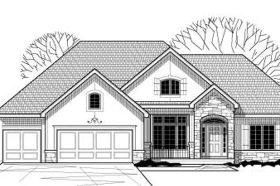 Exterior - Front Elevation for Traditional House Plan #67-867 - 3 bed, 4.5 bath