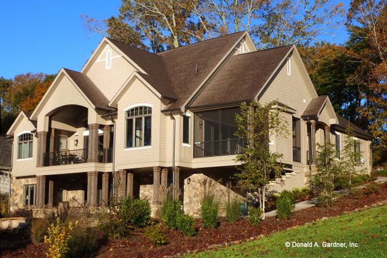 Exterior - Rear Elevation 1 for Craftsman House Plan #929-861 - 4 bed, 4 bath