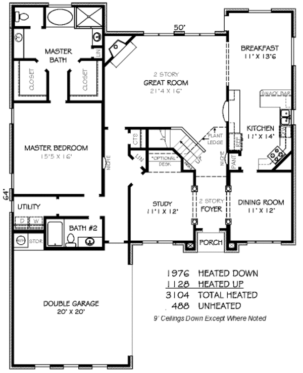 Traditional Floor Plan - Main Floor Plan #424-289