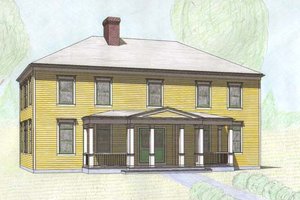 Classical Exterior - Front Elevation Plan #477-7