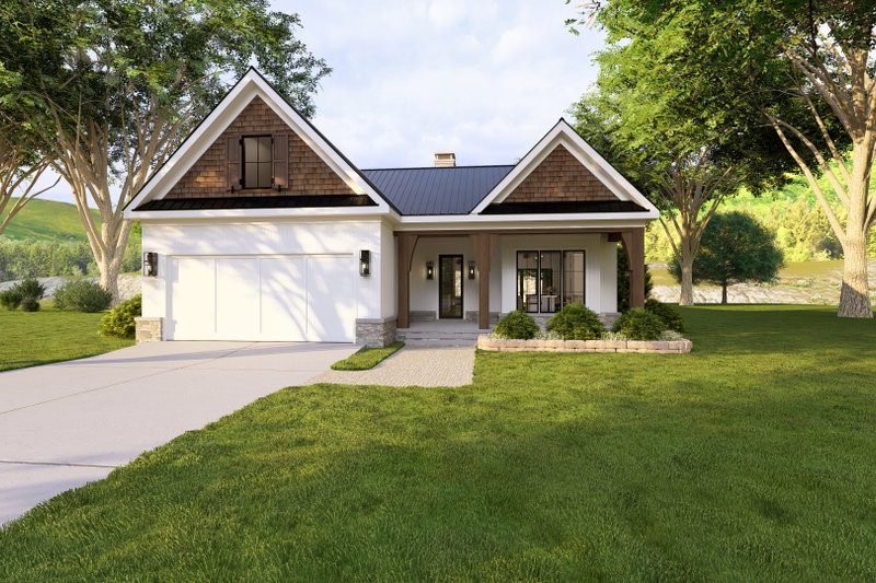 Home Plan - Exterior - Front Elevation 2 for Farmhouse House Plan #1094-32 - 3 bed, 2 bath