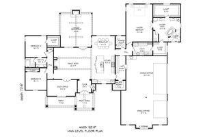 Floor Plan - Main Floor for Traditional House Plan #932-104 - 3 bed, 2.5 bath