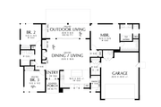 Contemporary Style House Plan - 3 Beds 2 Baths 1635 Sq/Ft Plan #48-1194 