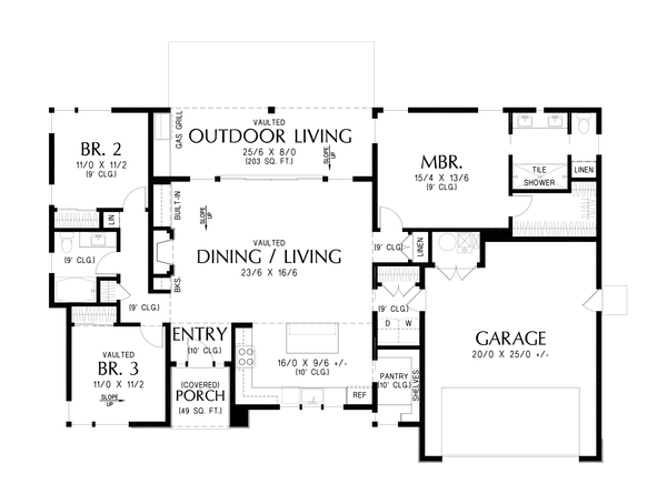 House Blueprint - Contemporary Floor Plan - Other Floor Plan #48-1194