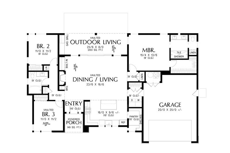 House Blueprint - Floor Plan - Other Floor for Contemporary House Plan #48-1194 - 3 bed, 2 bath