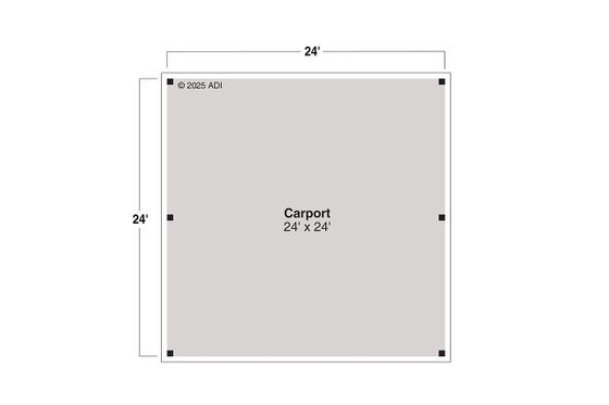 Floor Plan - Main Floor for Traditional House Plan #124-1394, 0 bath