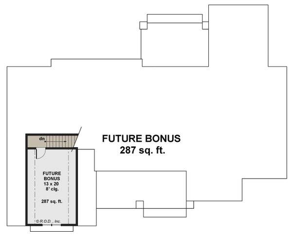 House Blueprint - Farmhouse Floor Plan - Upper Floor Plan #51-1221