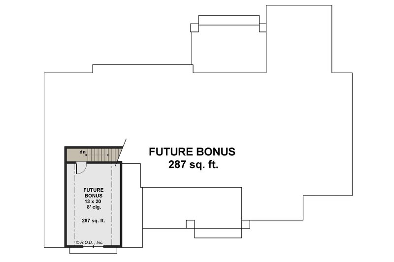 Dream House Plan - Floor Plan - Upper Floor for Farmhouse House Plan #51-1221 - 4 bed, 3 bath