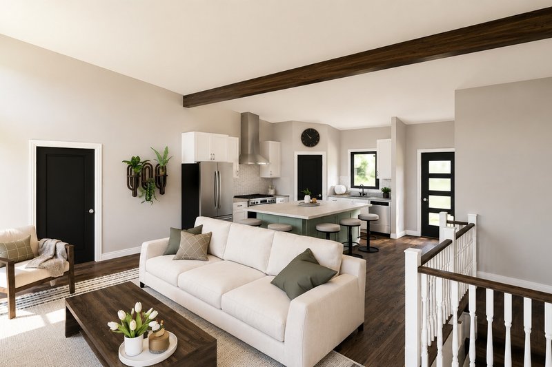 Architectural House Design - Interior - Family Room for Contemporary House Plan #1064-490 - 2 bed, 2.5 bath