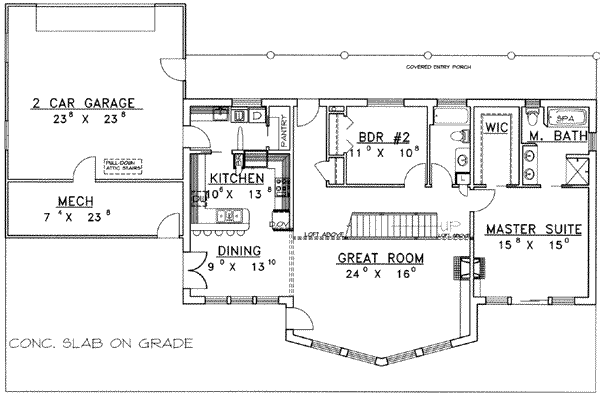 Home Plan - Traditional Floor Plan - Main Floor Plan #117-279