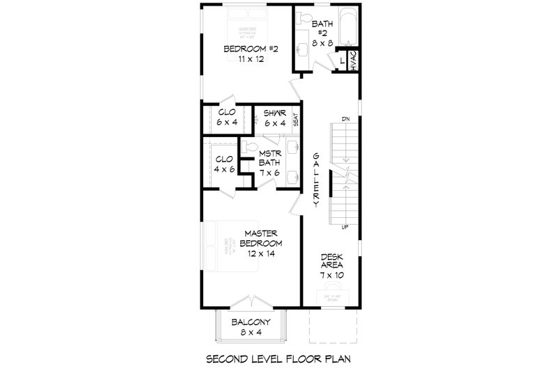 Architectural House Design - Floor Plan - Upper Floor for Contemporary House Plan #932-1449 - 2 bed, 3 bath