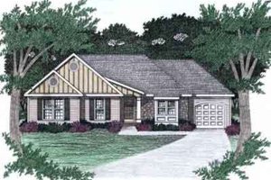 Ranch Exterior - Front Elevation Plan #129-140