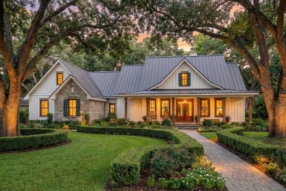 Exterior - Front Elevation 3 for Cottage House Plan #120-285 - 3 bed, 2.5 bath