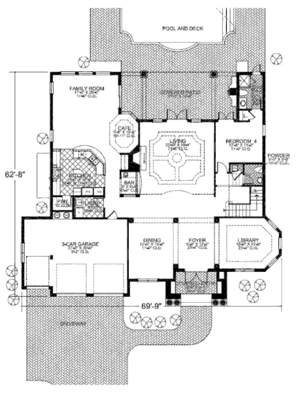 Colonial Floor Plan - Main Floor Plan #420-236