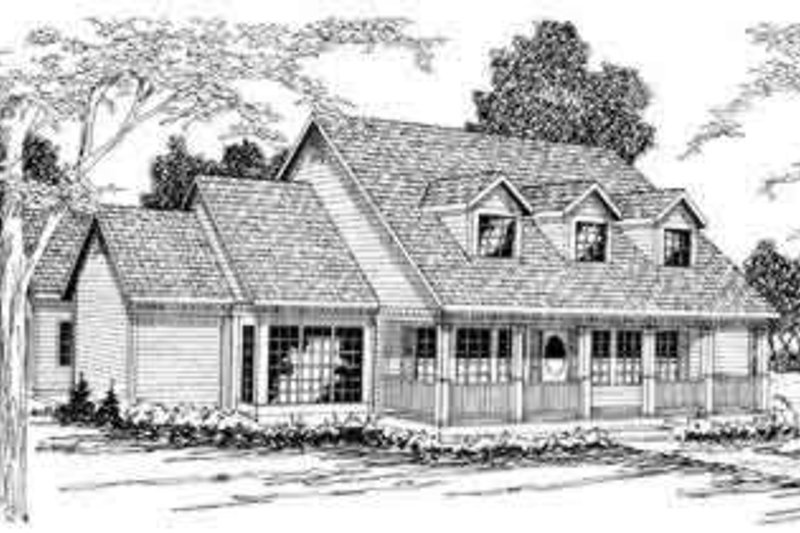 Dream House Plan - Farmhouse Exterior - Front Elevation Plan #124-269
