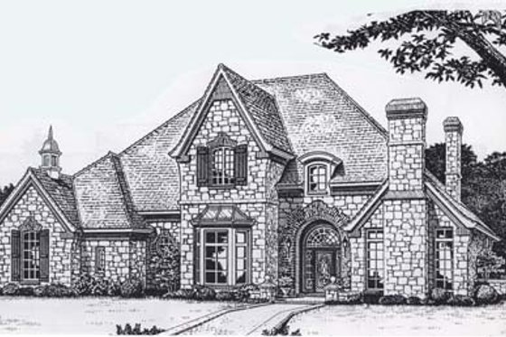 Exterior - Front Elevation for Colonial House Plan #310-950 - 4 bed, 3.5 bath
