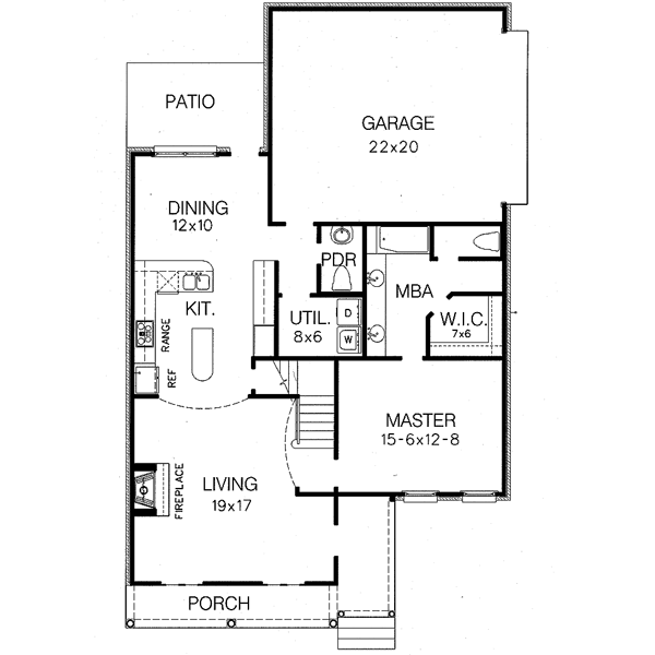 Southern Floor Plan - Main Floor Plan #15-243