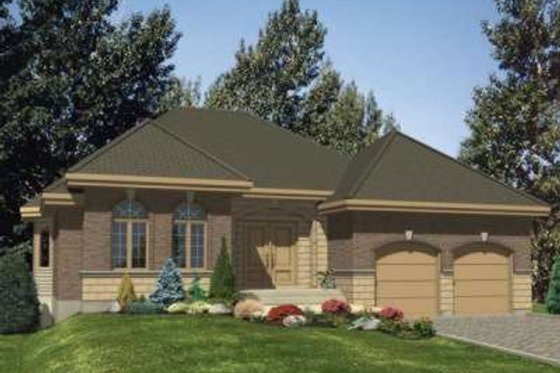 Exterior - Front Elevation for European House Plan #138-135 - 2 bed, 1 bath
