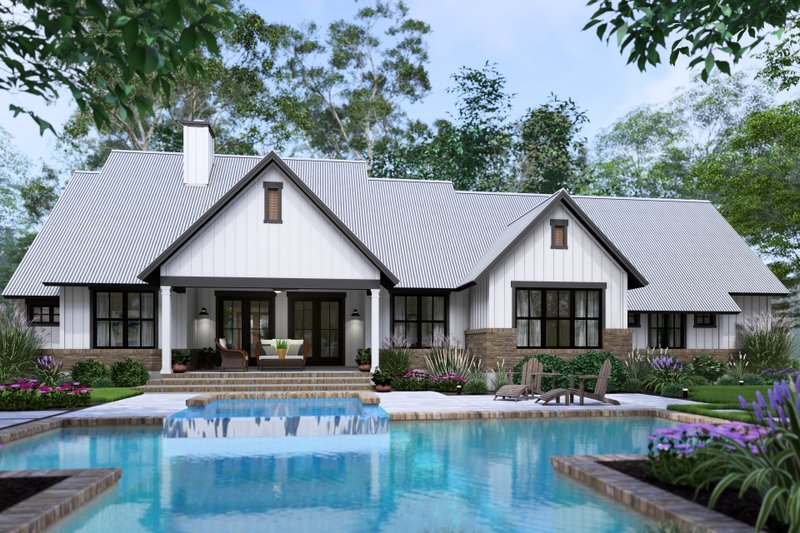 House Design - Exterior - Rear Elevation 6 for Cottage House Plan #120-290 - 4 bed, 3.5 bath
