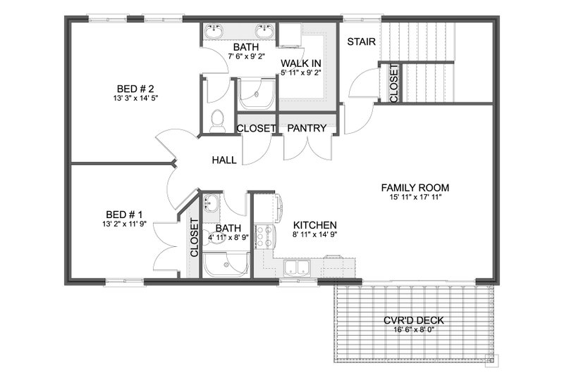 Dream House Plan - Floor Plan - Upper Floor for Barndominium House Plan #1060-285 - 2 bed, 2.5 bath