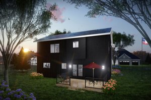 Exterior - Rear Elevation for Modern House Plan #70-1503 - 3 bed, 2.5 bath