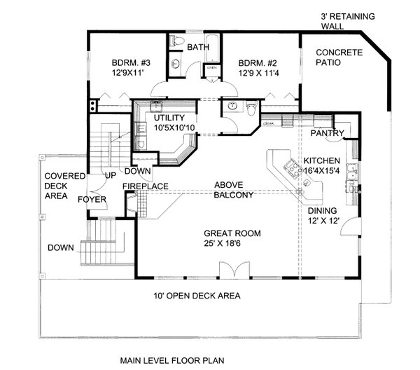 Dream House Plan - Contemporary Floor Plan - Main Floor Plan #117-926