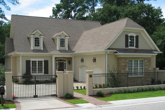 Exterior - Front Elevation 4 for Country House Plan #1054-10 - 3 bed, 3.5 bath