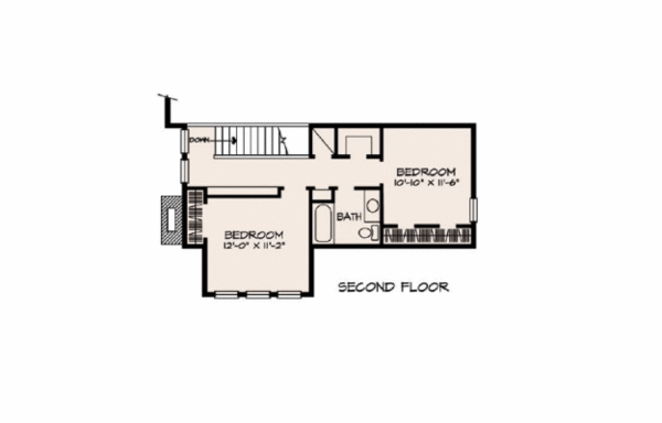 Bungalow Floor Plan - Upper Floor Plan #140-140