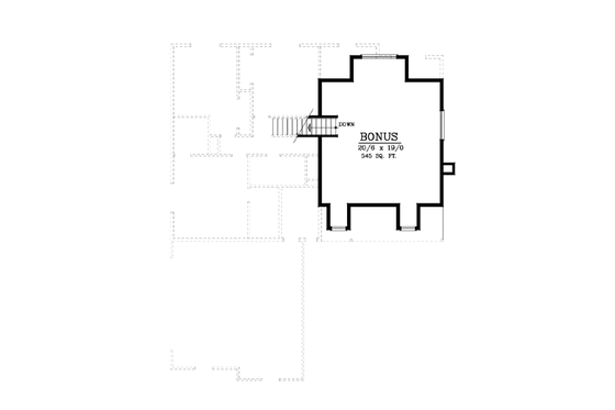 Floor Plan - Other Floor for Country House Plan #103-101 - 3 bed, 2 bath