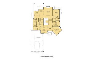 Floor Plan - Main Floor for Contemporary House Plan #1066-140 - 6 bed, 6.5 bath