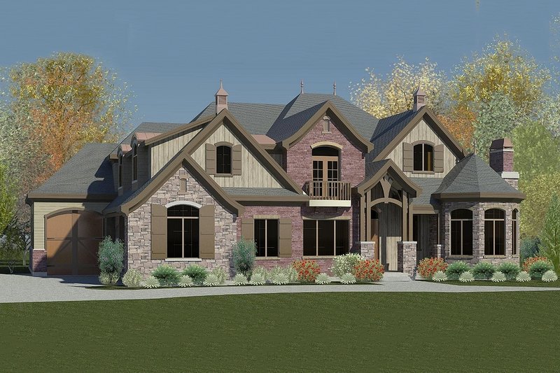Home Plan - European Exterior - Front Elevation Plan #920-61