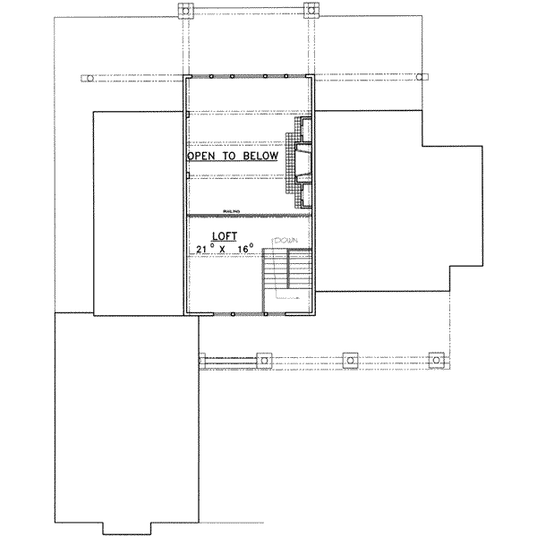 Modern Floor Plan - Upper Floor Plan #117-268